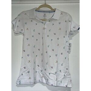 Topgolf Women’s Polo All Over Print Size Medium